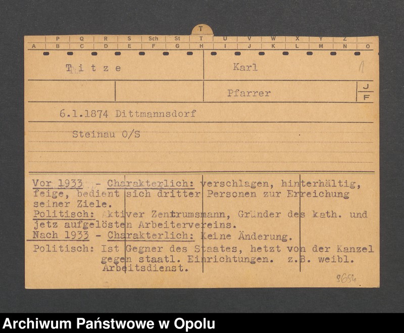 Obraz 3 z jednostki "[Titze Karl, ur. 6.1.1874 Dittmannsdorf]"