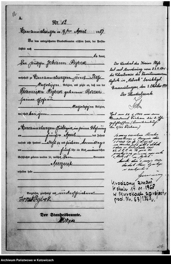 image.from.unit.number "Księga urodzeń nr 1 – 66"