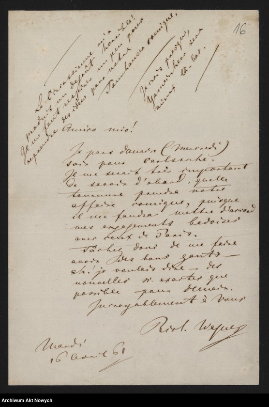 image.from.unit.number "Listy: T. Kościuszki, A. Mickiewicza, H. Wieniawskiego, R. Wagnera, H. Vieuxtemps, S. Thalberga, L. Bartholdi, zakupione przez I. J. Paderewskiego lub mu podarowane. Fotografia Z. Krasińskiego, T. Kościuszki (z portretu). Podobizna Jeffesena, Linealna, autograf Lisiec; L.13, Broszurka o A. Lincolnie; Kawałek drewna z domu A. Lincolna, autograf muzyczny F. Liszta"