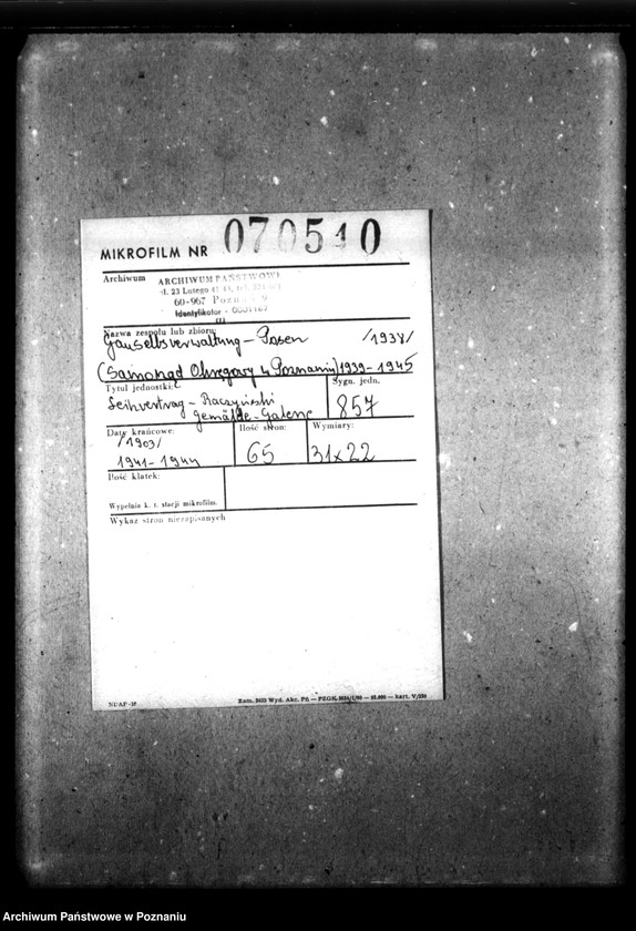 Obraz 2 z jednostki "Leihvertrag - Raczynski Gemälde-Galerie."