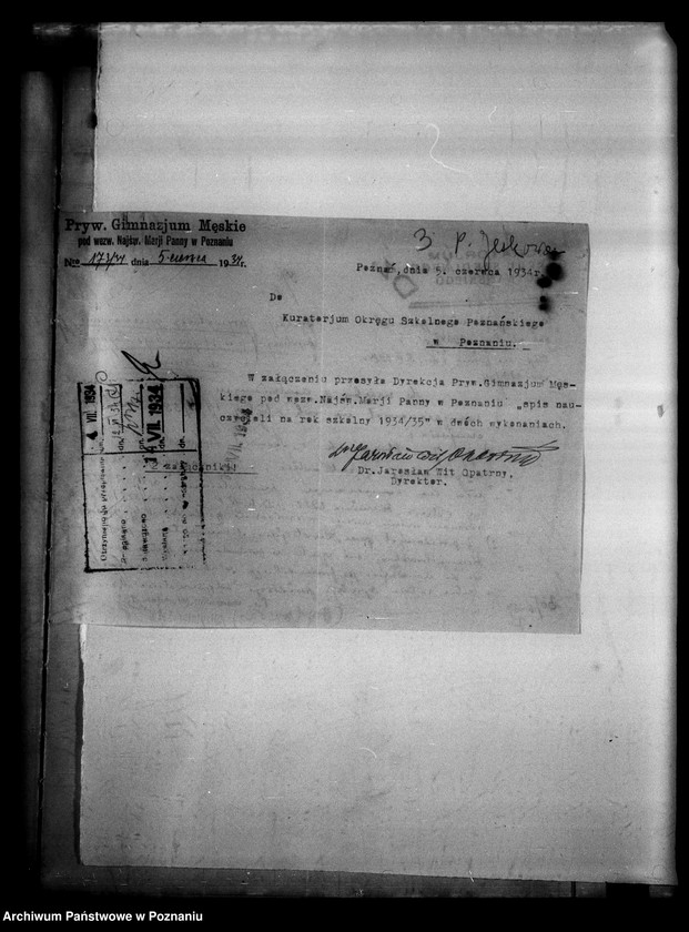 Obraz 7 z jednostki "Prywatne Gimnazjum męskie Najświętszej Marii Panny Poznań"