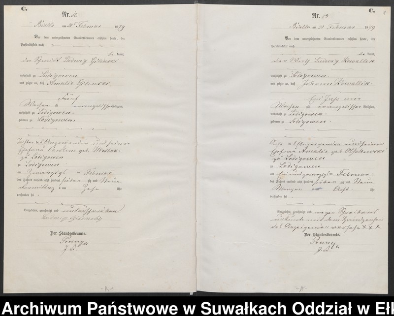 image.from.unit.number "Sterbe-Haupt-Register des Königlich Preussischen Standes-Amtes Belzonzen Kreis Johannisburg"
