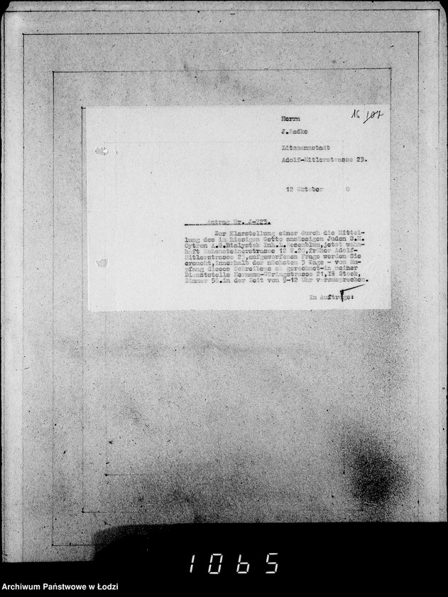 Obraz 20 z jednostki "J.721-740 [Wnioski Żydów z Getta o zwrot należności za dostarczony towar]"