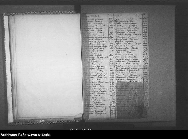 Obraz 16 z jednostki "Skorowidz do akt urodzeń"