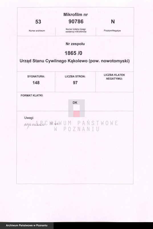 Obraz 2 z jednostki "Księga Akt Urodzenia"