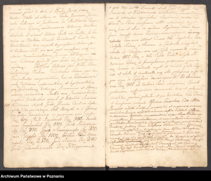 Obraz 16 z jednostki "Prothocollum nobilis officii consularis civitatis SR.Mtis Posnaniae sub notariatu nobilis Francisci Xaveri Prolewicz, SR.Mtis consiliarii, apostolici et officii praesentis notarii in anno domini 1768."