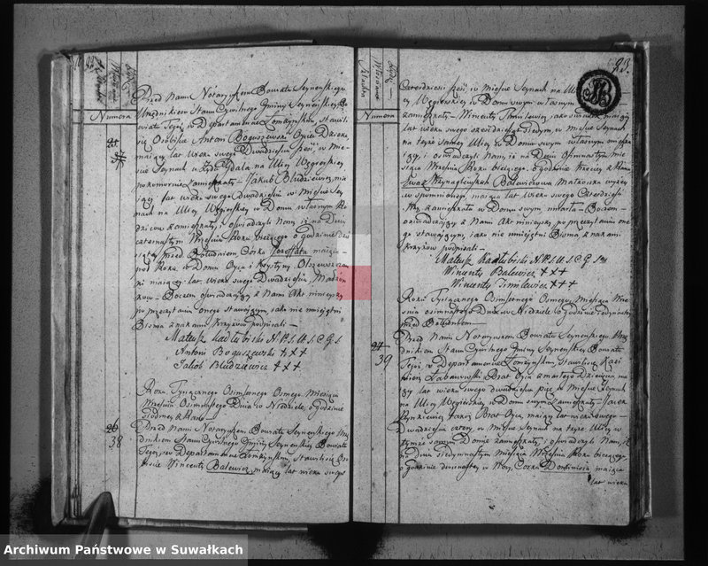 image.from.unit.number "Akta zejścia gminy seyneńskiey 1808"