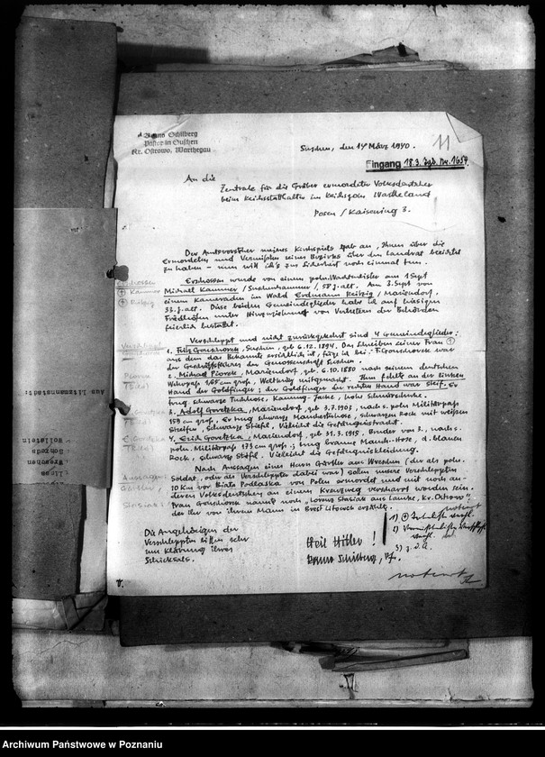 Obraz 15 z jednostki "Korespondencja w sprawie miejscowych Niemców, którzy zginęli w 1939 roku"