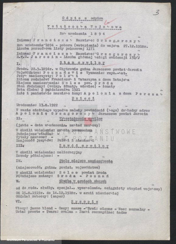 Obraz 18 z jednostki "Życiorysy powstańców wielkopolskich: G - tom Vl /Grzegorczyk Franciszek - Gwardzik Józef/."