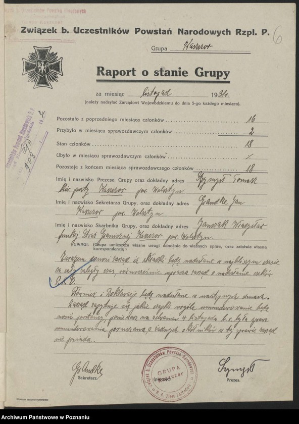 Obraz 8 z jednostki "Kaszczor, powiat Wolsztyn - akta koła."