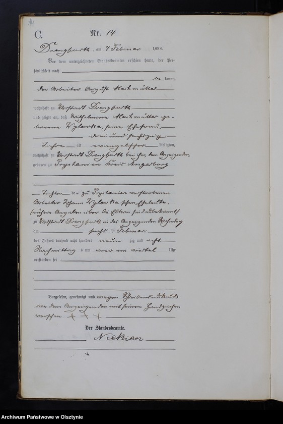 image.from.unit.number "Sterbe-Haupt-Register Nr 1 - 100"