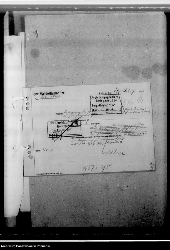 Obraz 20 z jednostki "Bewerbung des Ing. Theodor Preuss - urzędnik"