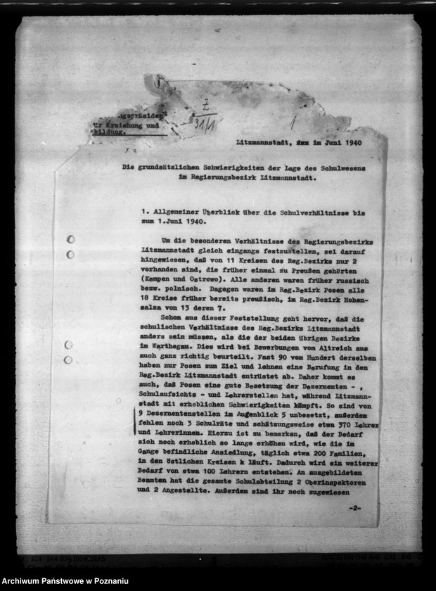 Obraz 5 z jednostki "Trudności szkolnictwa w rejencji łódzkiej"