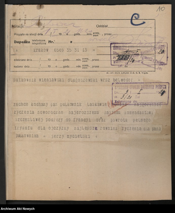 image.from.unit.number "(Życzenia noworoczne dla Naczelnika Państwa)"
