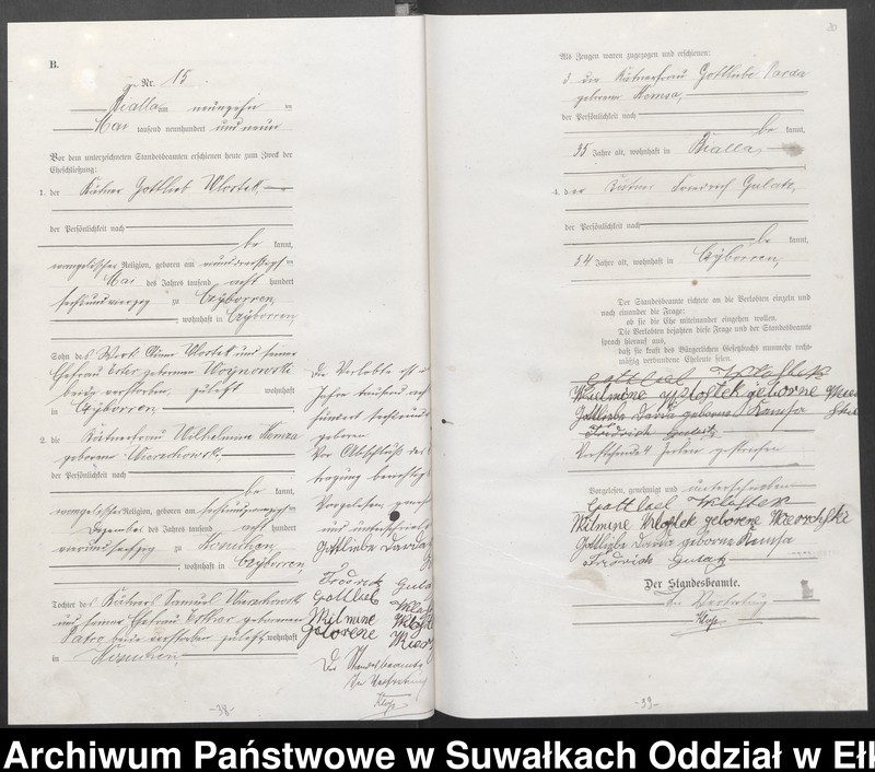 image.from.unit.number "[Heirats-Haupt-Register des Königlichen Preussischen Standes-Amtes Bialla Kreis Johannisburg]"