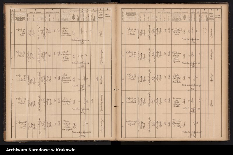 image.from.unit.number "Księga obejmująca wpisy wypadków śmierci Izraelitów w okręgu metrykalnym Krakowskim na rok 1891"
