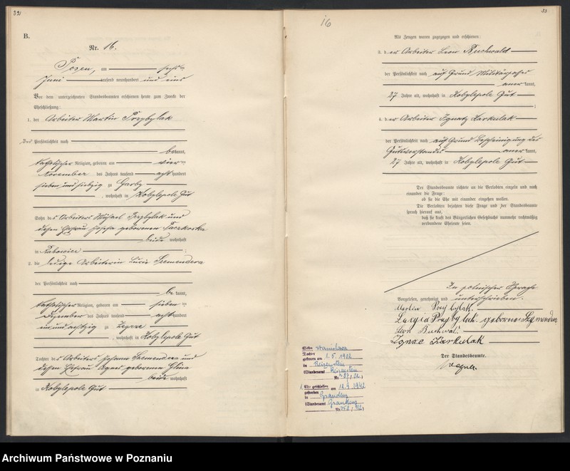 Obraz 18 z jednostki "Księga miejscowa małżeństw"