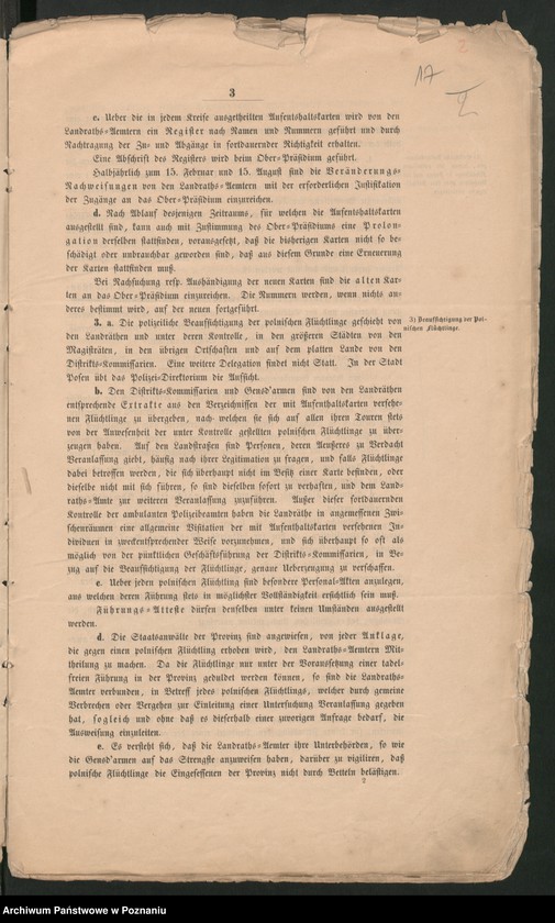Obraz 20 z jednostki "A. betr. verschiedene Nachrichten und Verzeichnisse über polnische Emigranten"