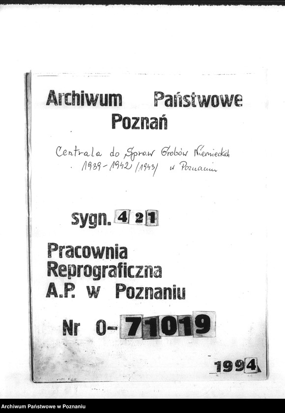 Obraz 1 z jednostki "Siedlce - Brest Litowsk (Brześć n/ Bugiem) Beschreibung der gaborgenen Leihen"