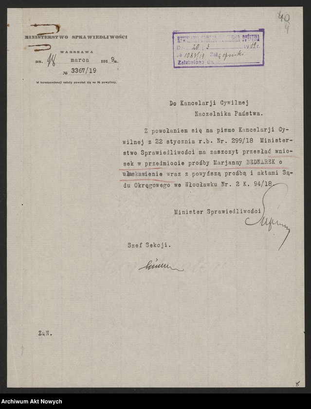 image.from.unit.number "Ułaskawienia z b. Kongresówki - uwzględnione, dotyczące: zabójstw, dzieciobójstwa, uszkodzeń ciała, znieważenia, rozboju, lichwy, krzywoprzysięstwa, kradzieży w latach 1916 - 1917 z pociągów prowiantowych zdążających na front wschodni, nielegalnego posiadania broni i gorzelnictwa."