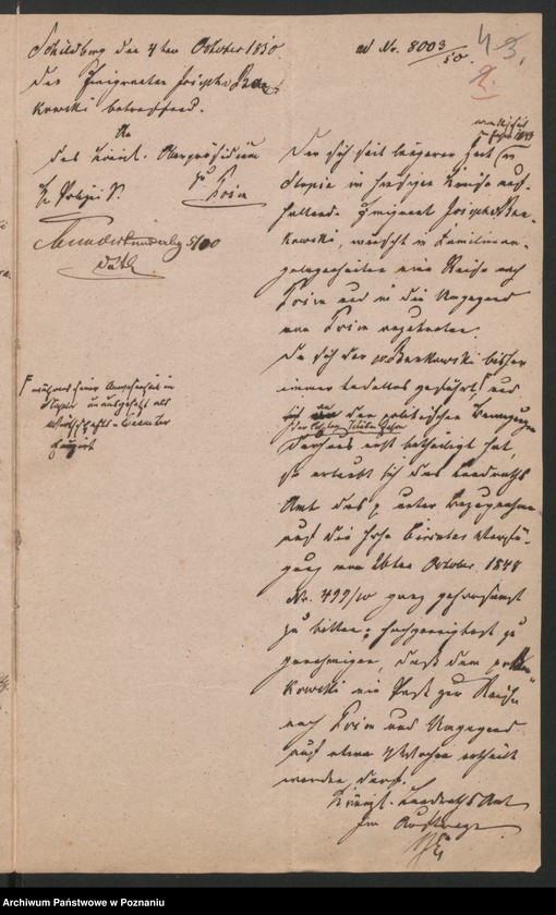 Obraz 7 z jednostki "A. betr. den polnischen Flüchtling Josef von Bąkowski"