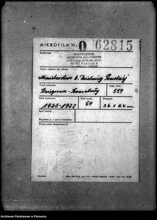 Obraz 2 z jednostki "Księgosusz - Szamotuły"