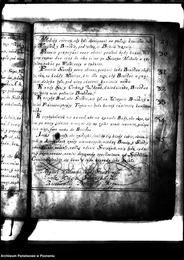 Obraz 19 z jednostki "Or. Rada miasta Poznania nadaje bractwu budniczemu nowy statut, składający się z 35 paragrafów."