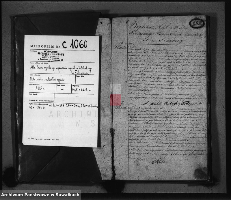 image.from.unit.number "Duplikat Parafii Filipowskiey: to jest Akta Urodzonych, Zeszłych i Zaślubionych z Roku 1827"