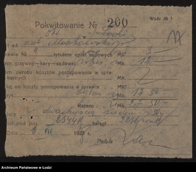 Obraz 19 z jednostki "Jakub Mendel Cwilling- sprzedaż galanterii"