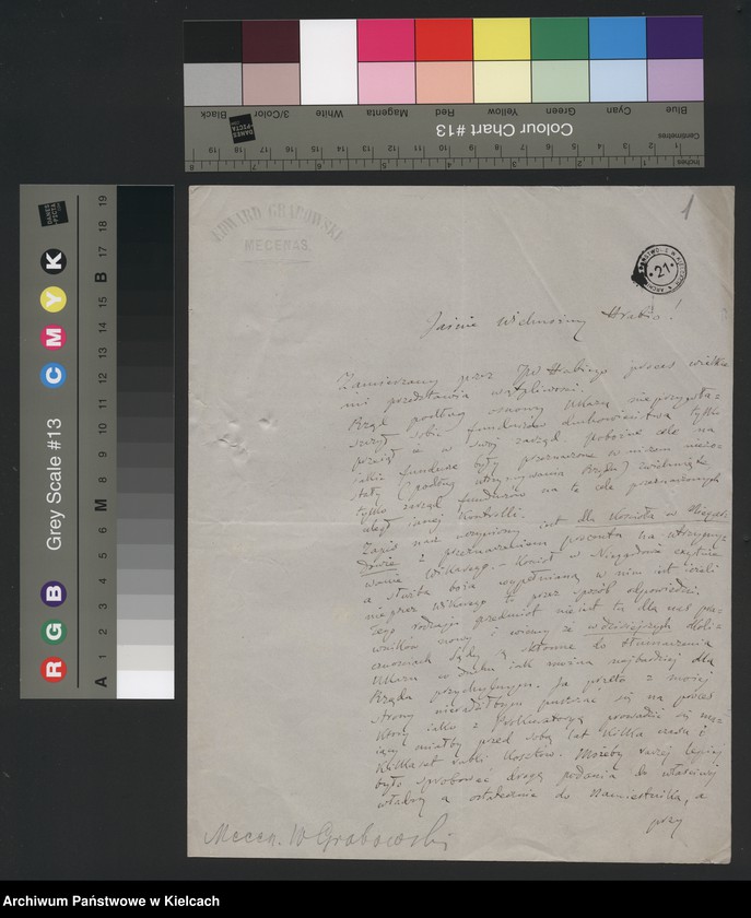 image.from.unit.number "Akta Edwarda Grabowskiego obrońcy przy Radzie Stanu Królestwa /Korespondencja w sprawach prawno- majątkowych/"
