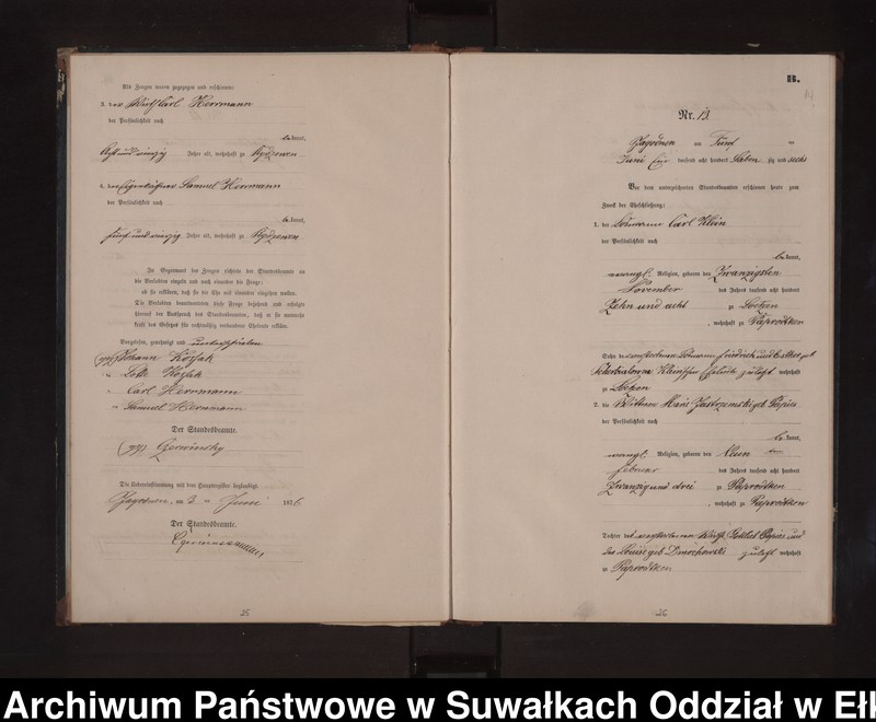 image.from.unit.number "Heiraths-Neben-Register des Preussischen Standes-Amtes Rydzewen Kreis Loetzen"