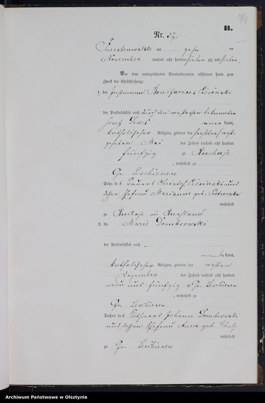 image.from.team "Urząd Stanu Cywilnego w Księżym Lasku pow. szczycieński"