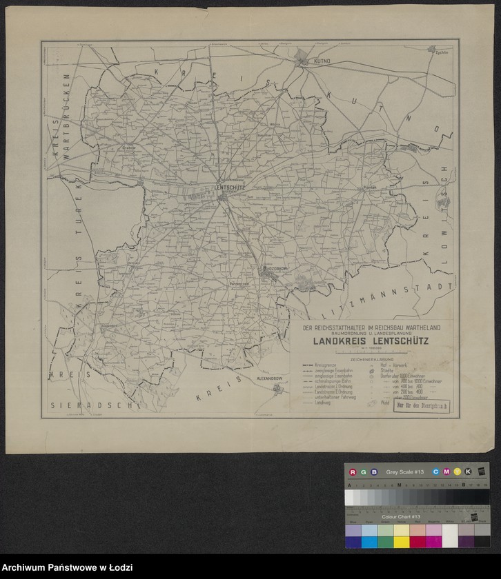 Obraz 1 z jednostki "Der Reichsstatthalter im Reichsgau Wartheland. Raumordnung und Landesplanung. Landkreis Lentschütz"