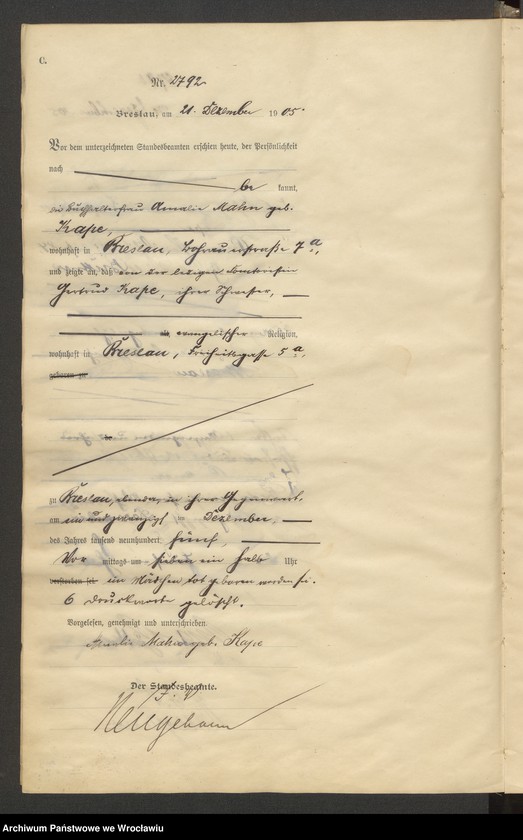 image.from.unit.number "Sterbe-Haupt-Register Breslau II 1905 Band 8"