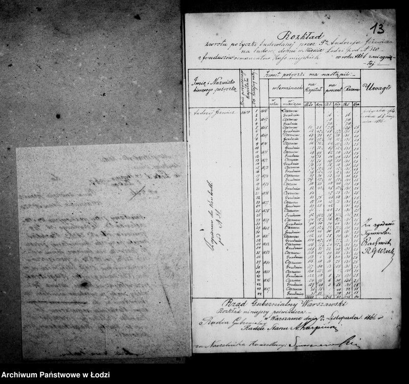 Obraz 12 z jednostki "Akta w przedmiocie pożyczki Andrzeja Jeżewicza"