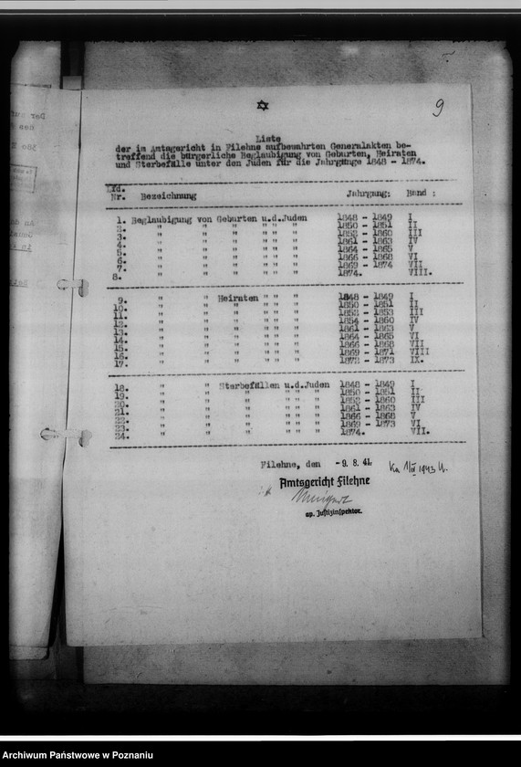 Obraz 13 z jednostki "Personenstandsregister der Judengemeinde /[owiaty: czarnkowski, obornicki, szamotulski]"