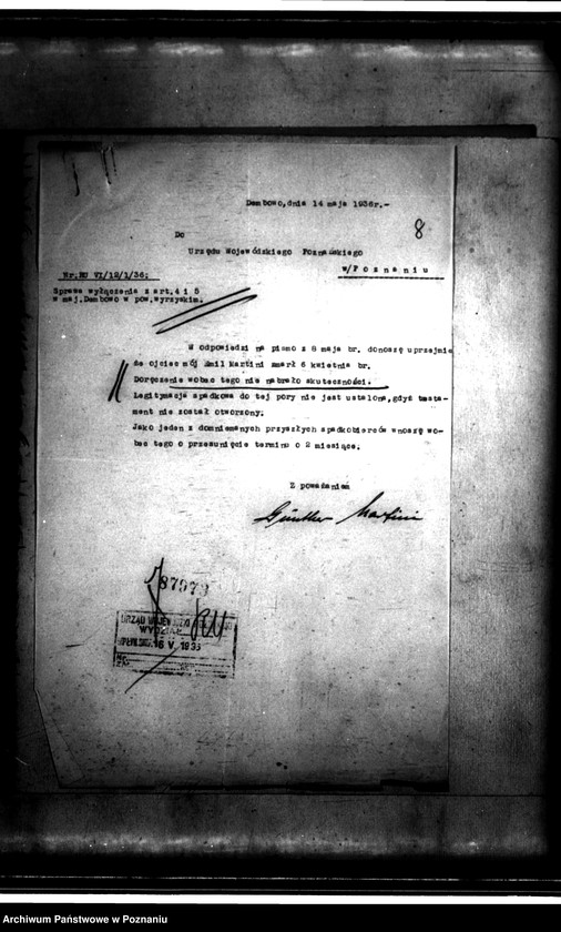 Obraz 12 z jednostki "Sprawy wyłączenia z art. 4/5 ustawy o wykonaniu reformy rolnej majątku Dębowo powiatu wyrzyskiego"