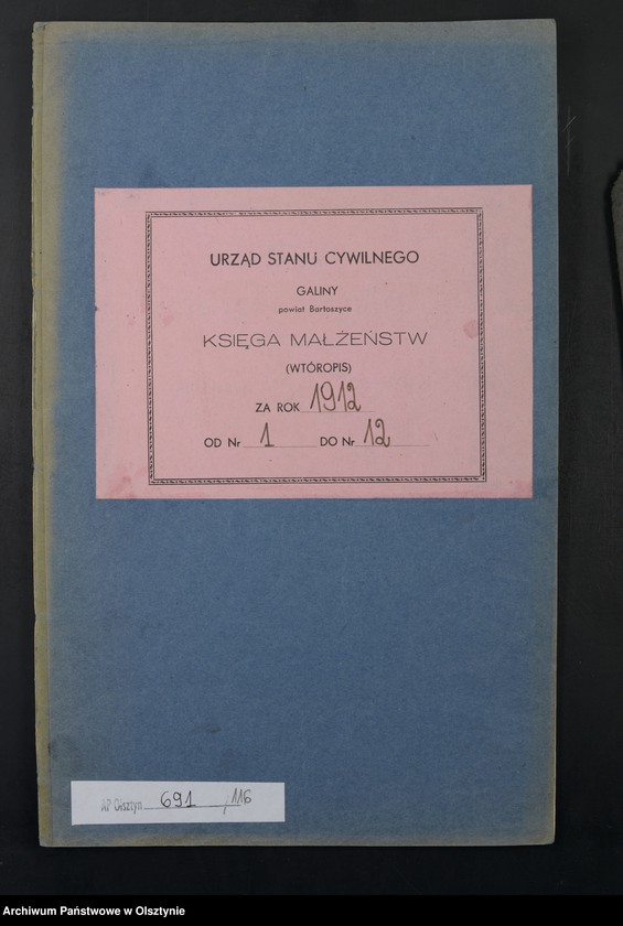 image.from.unit.number "Heiraths-Neben-Register Nr 1 - 12 [ Księga małżeństw - wtóropis ]"