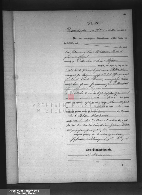 Obraz 14 z jednostki "[Księga aktów urodzeń]"