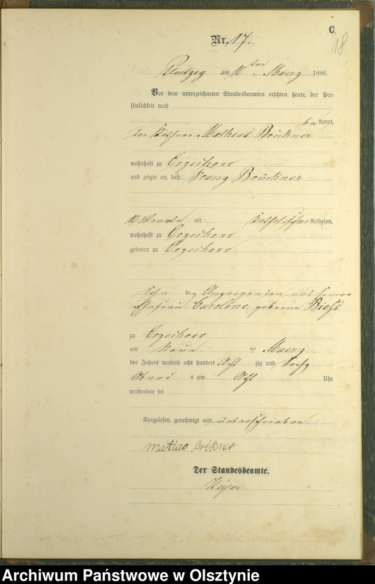 image.from.unit.number "Sterbe-Haupt-Register Nr 1 - 27"