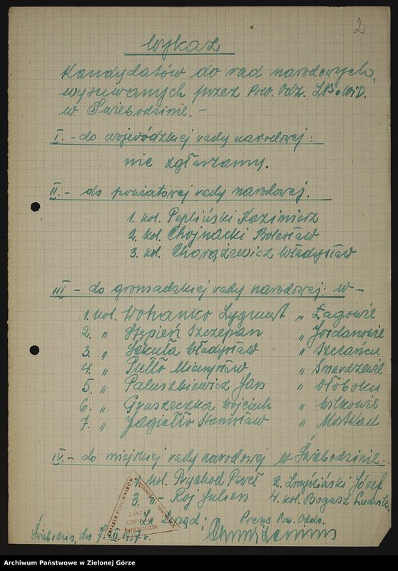 image.from.unit.number "Wykazy członków ZBoWiD wytypowanych na kandydatów do Rad Narodowych"