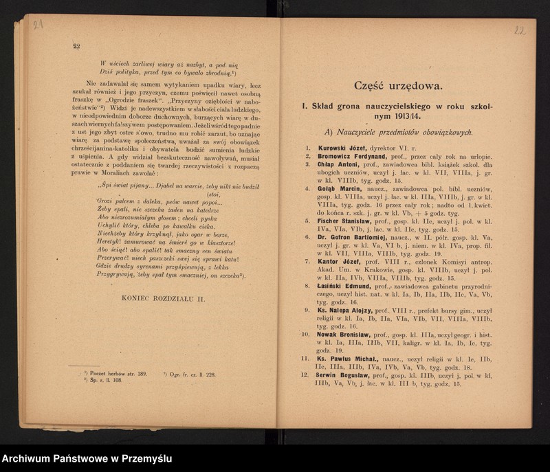 image.from.unit.number "Sprawozdanie Dyrekcji c.k. Gimnazjum w Bochni za rok szkolny 1913/14"