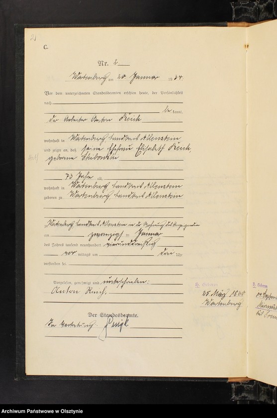 image.from.unit.number "Sterbe-Haupt-Register Nr 1 - 98"