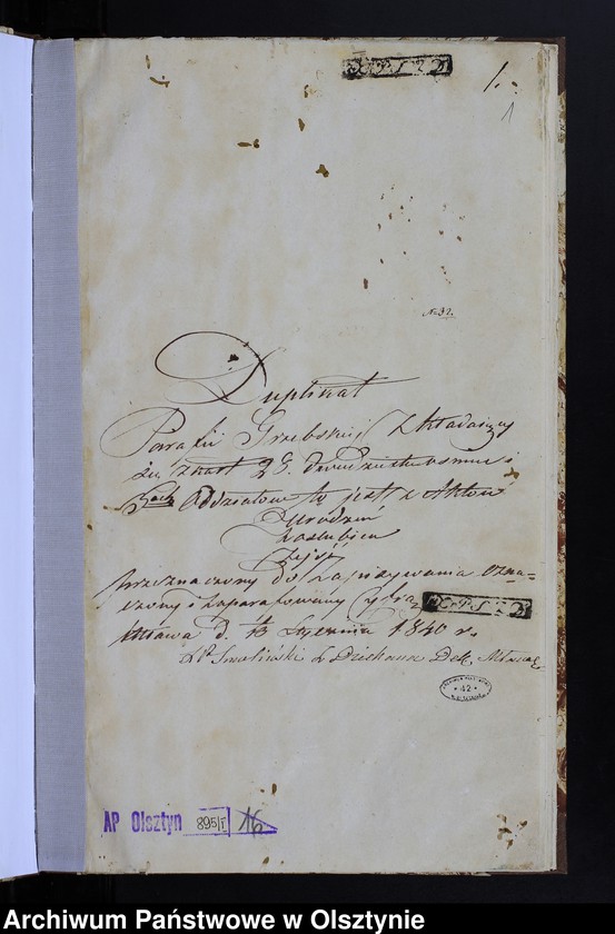 image.from.unit.number "Parafia Grzebsk Duplikat Akta Urodzenia, Zeńścia, Zaślubienia Rok 1840"