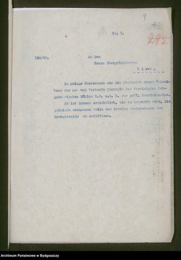 image.from.unit.number "[Korespondencja z nadprezydentem Prowincji Prus Zachodnich]"