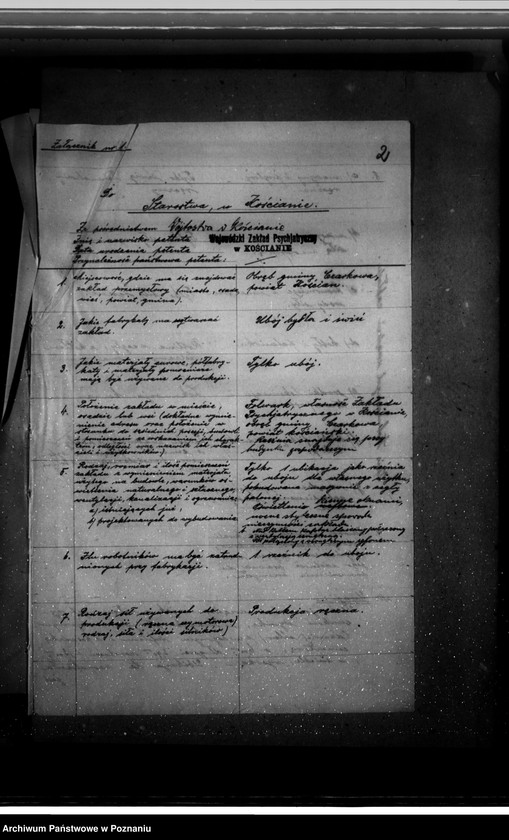 Obraz 6 z jednostki "Zatwierdzenie projektu zakładu przemysłowego / urządzenie rzeźni/ własność Wojewódzkie Zakłady Psychiatryczne w Kościanie"