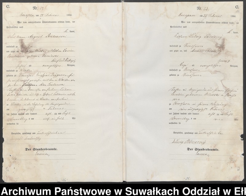 image.from.unit.number "Sterbe-Haupt-Register des Königlichen Preussischen Standes-Amtes Belzonzen Kreis Johannisburg"