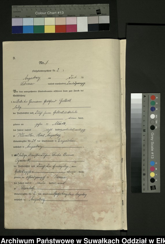 image.from.unit.number "[Heirats - Register (Neben - Register) Standesamt Angerburg einschl. der Bezirke, Gr. Strengeln, Prinowen und Kehlen Kreis Angerburg]"