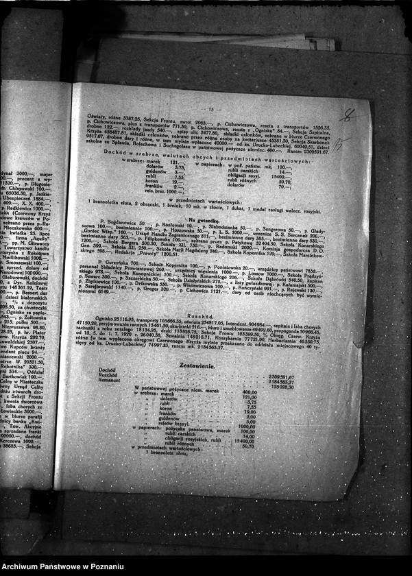 Obraz 19 z jednostki "Sprawy gospodarcze-ogólne Sprawozdania miesięczne działalności dep."