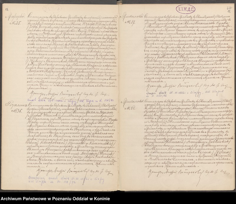Obraz 12 z jednostki "Księga akt urodzenia, małżeństwa, zgonu [za] 1906 rok"